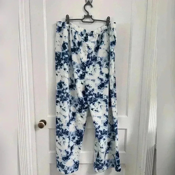 Swimsuit for All Lily Blue Tie-Dye Drawstring Pockets Lounge Pants LIKE NEW - Picture 2 of 3